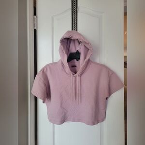 Gymshark Pink Crop Top Hoodie